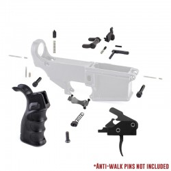 AR-15 Lower Parts Kit w/ Standard Grip & Drop-In Trigger System